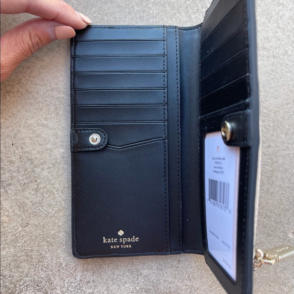 NWT Kate Spade Staci Colorblock Slim Bifold Wallet - Picture 6 of 10